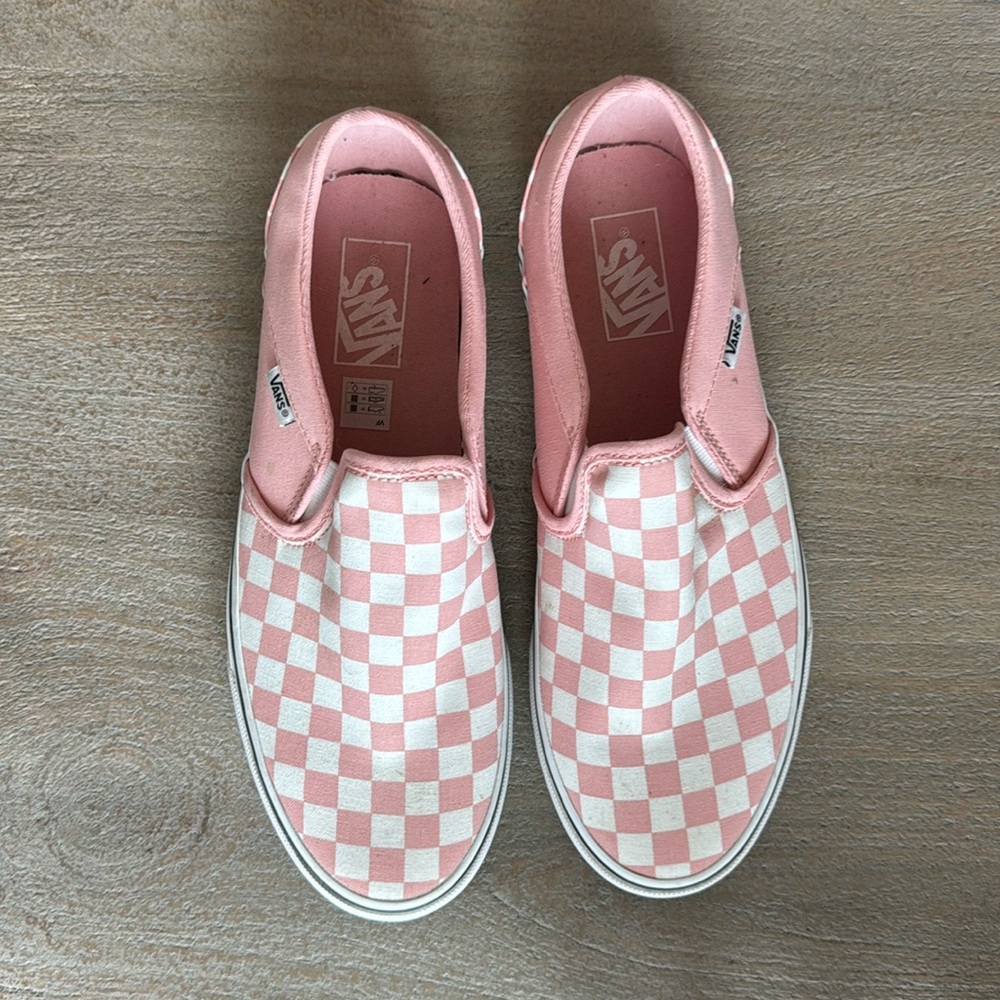 Pink Checkered Vans Size 11